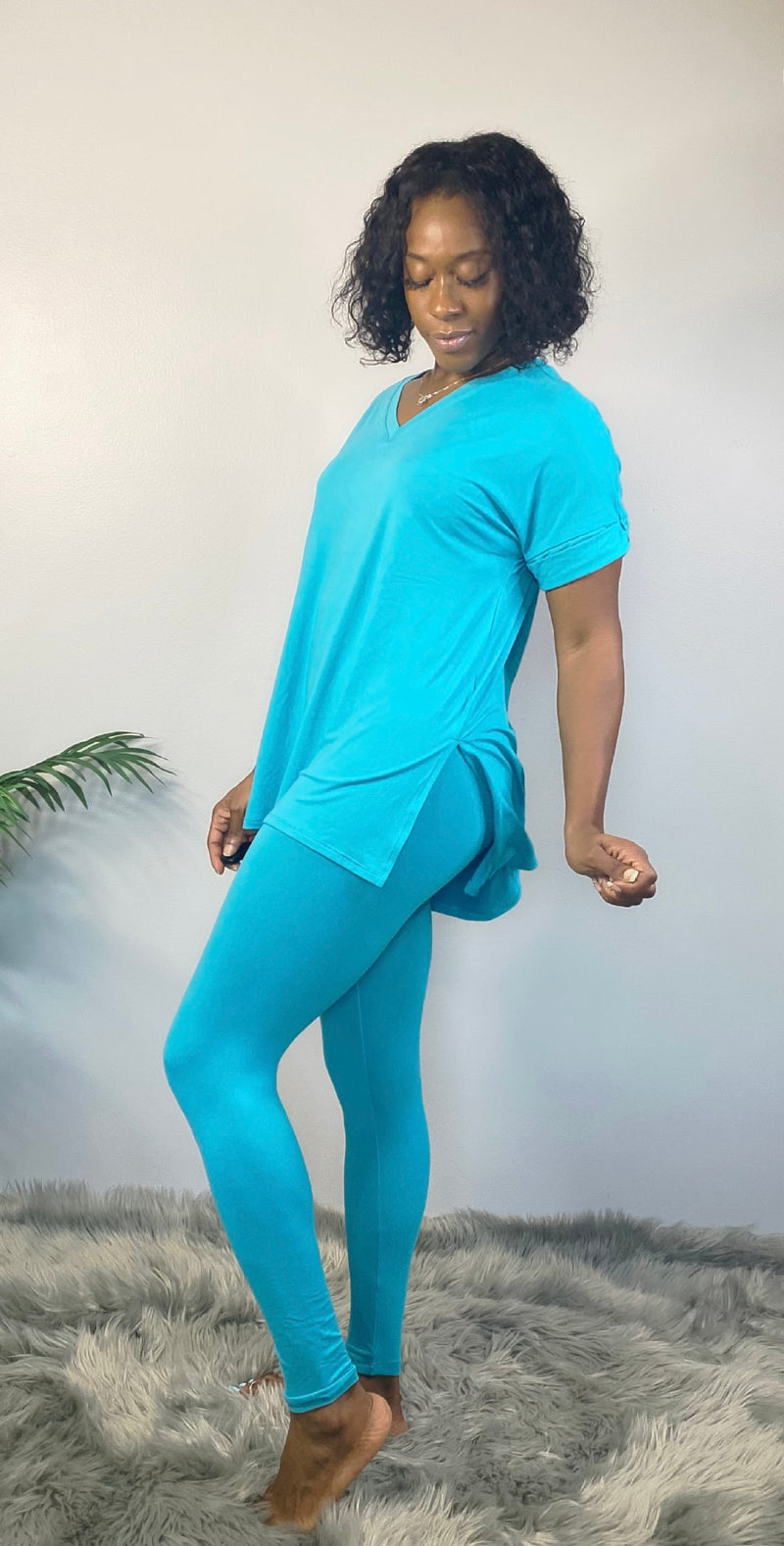 Summer Microfiber Leggings-Ice blue – Bodied Clothing