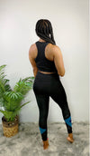 COLORBLOCK FULL LENGTH LEGGINGS - Teal - Bodied Clothing