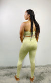 OLIVE MINERAL WASH HIGH WAIST LEGGINGS - Bodied Clothing