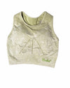 OLIVE MINERAL WASH SPORT CROP TOP - Bodied Clothing