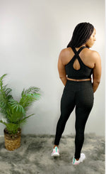 LET'S TURN HEADS ACTIVE SPORT BRA- black - Bodied Clothing