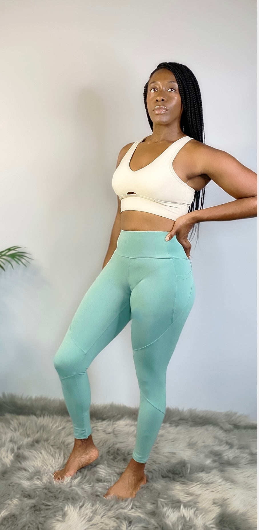 Yoga Basic Yoga Leggings Seamless High Stretch Bubble Butt Push Up Training  Tights With Wide Waistband