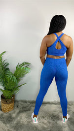 LET'S TURN HEADS ACTIVE SPORT BRA- royalblue - Bodied Clothing