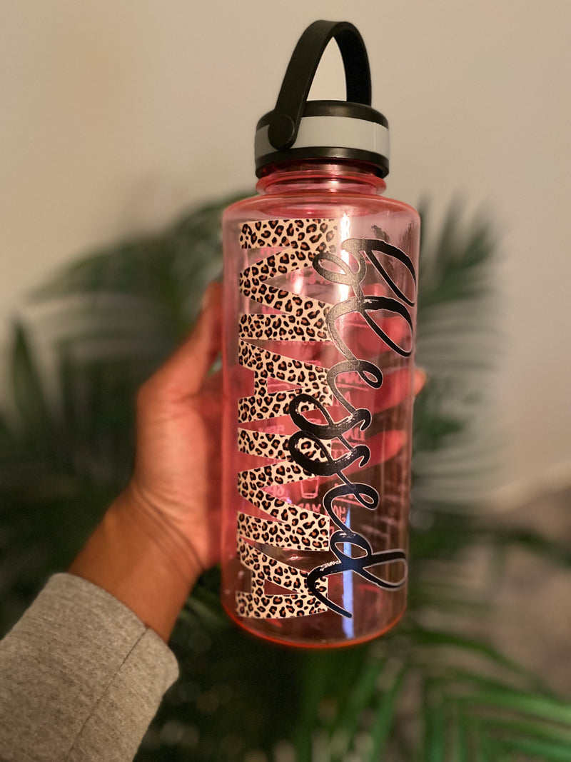 Blessed Mama Water Bottle | 34oz-pink
