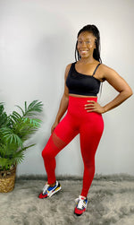 DON’T MESH WITH ME HIGH INTENSITY SPORT BRA-red - Bodied Clothing