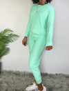 French Terry Long Sleeved Top-mint