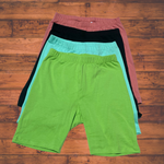 Cotton Biker Shorts-GREEN
