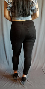 BLACK OUT DISTRESSED SKINNY JEANS - Bodied Clothing